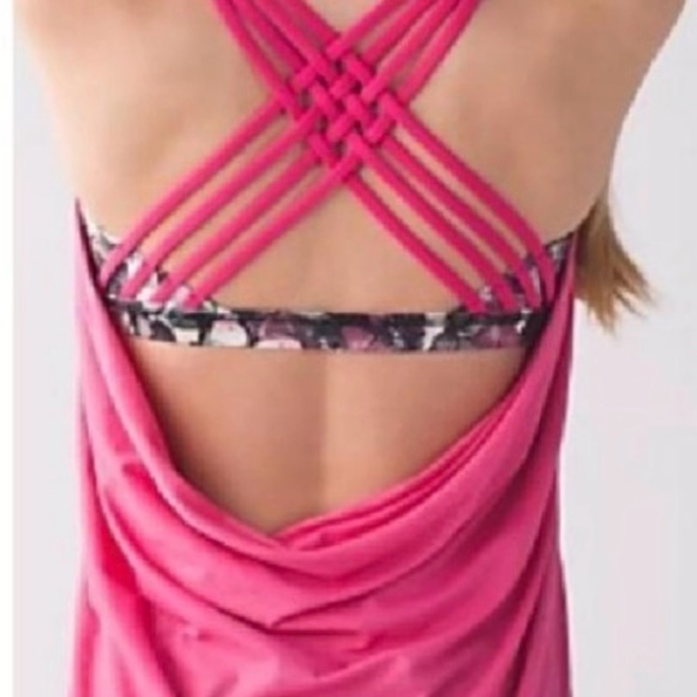 Pink Lululemon Free To Be Wild Tank Top